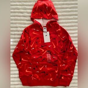 Nike Boys All Over Print Hoodie with Front Pouch Pocket Size XL